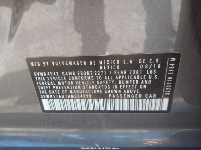 2017 VOLKSWAGEN GOLF ALLTRACK 3VWH17AU7HM504898 Photo 8