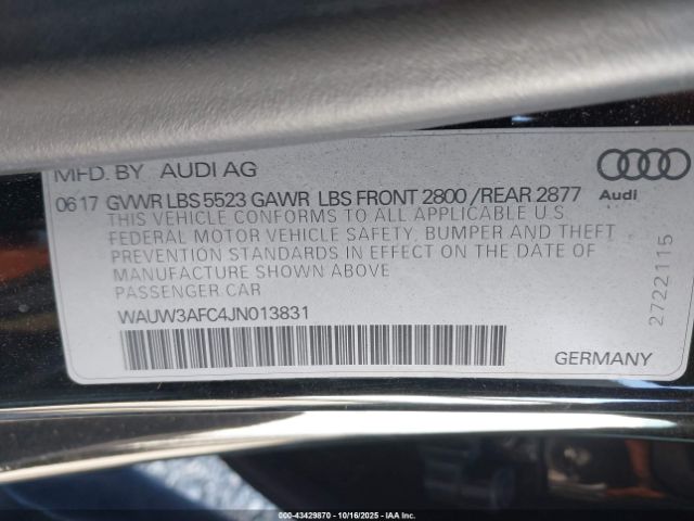 2018 AUDI A7 WAUW3AFC4JN013831 Photo 8