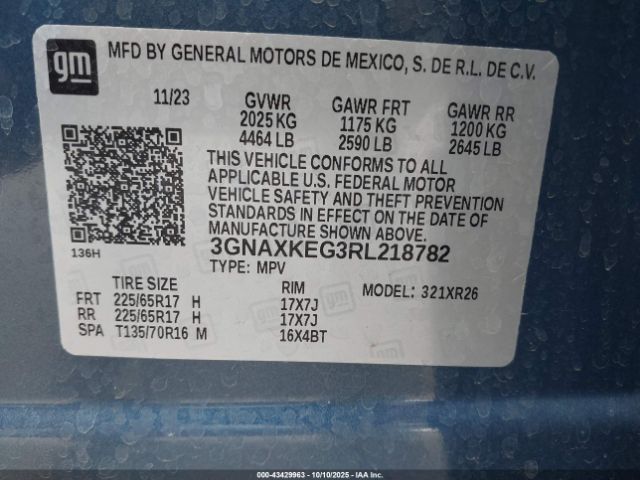 2024 CHEVROLET EQUINOX 3GNAXKEG3RL218782 Photo 8