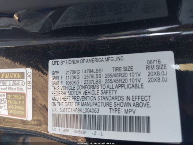 2019 ACURA RDX 5J8TC1H69KL004053 Photo 8