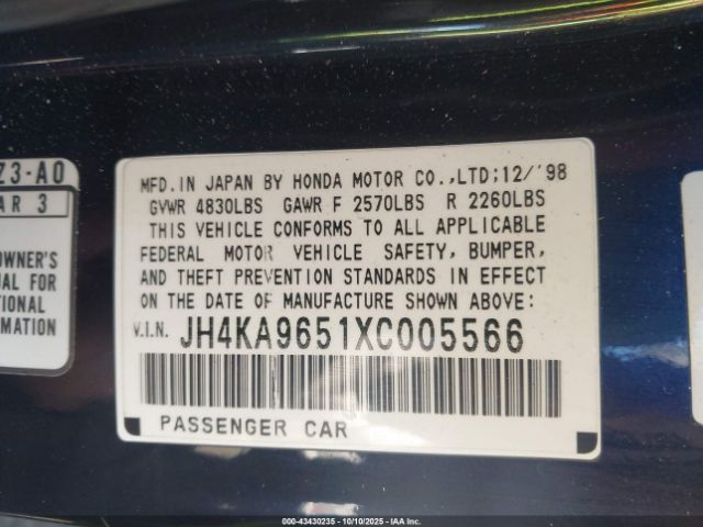 1999 ACURA RL JH4KA9651XC005566 Photo 8