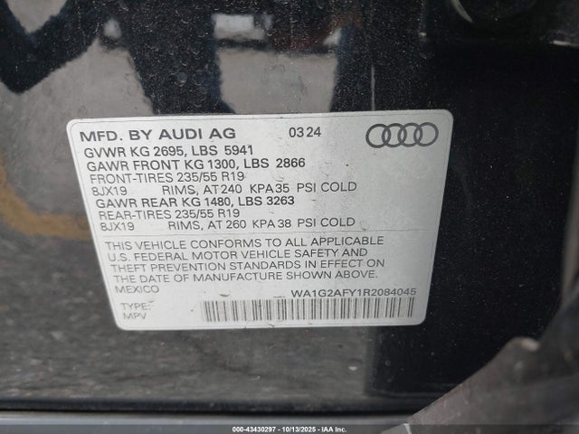 2024 AUDI Q5 WA1G2AFY1R2084045 Photo 8