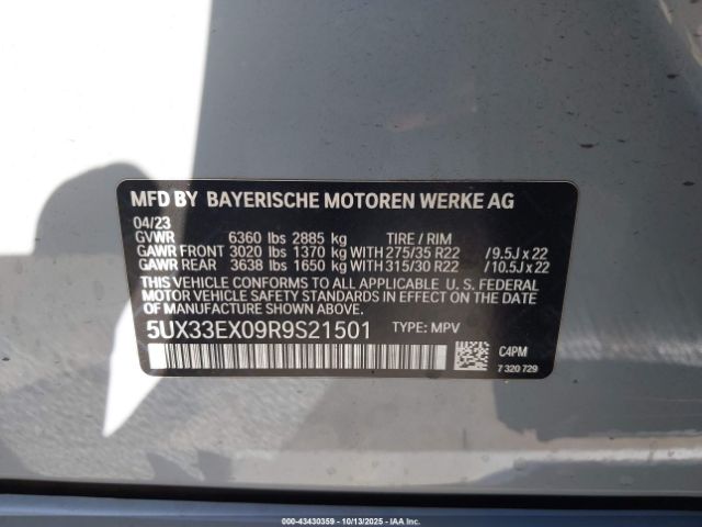 2024 BMW X6 5UX33EX09R9S21501 Photo 8