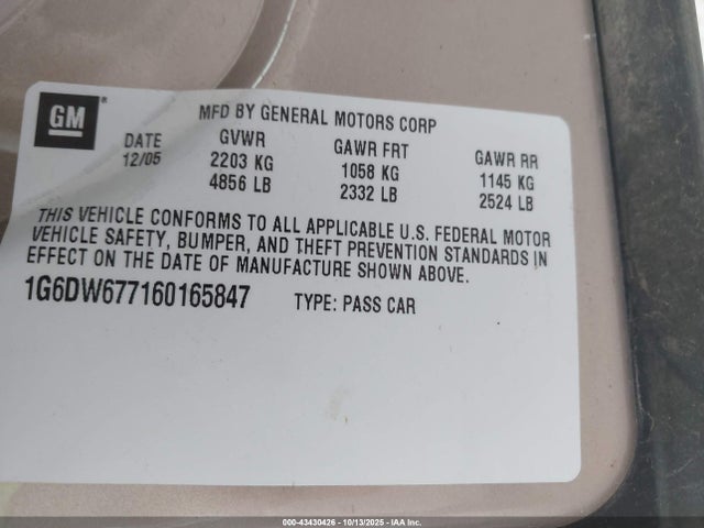 2006 CADILLAC STS 1G6DW677160165847 Photo 8