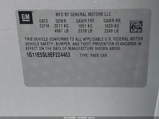 2014 CHEVROLET MALIBU 1G11E5SL8EF224463 Photo 8