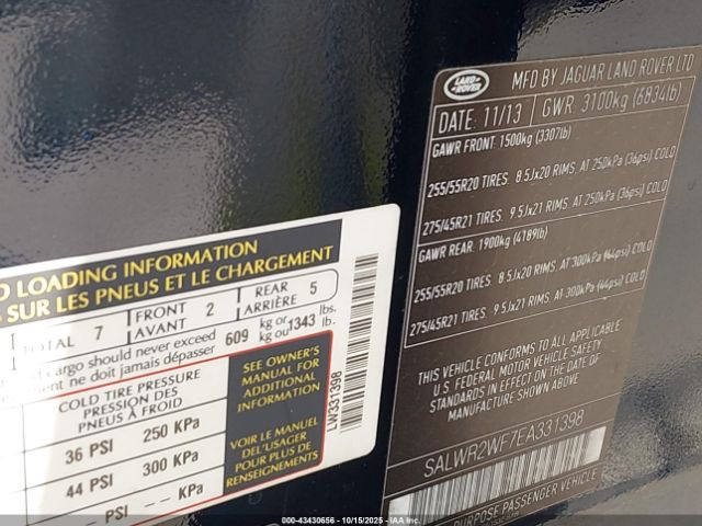 2014 LAND ROVER RANGE ROVER SPORT SALWR2WF7EA331398 Photo 8