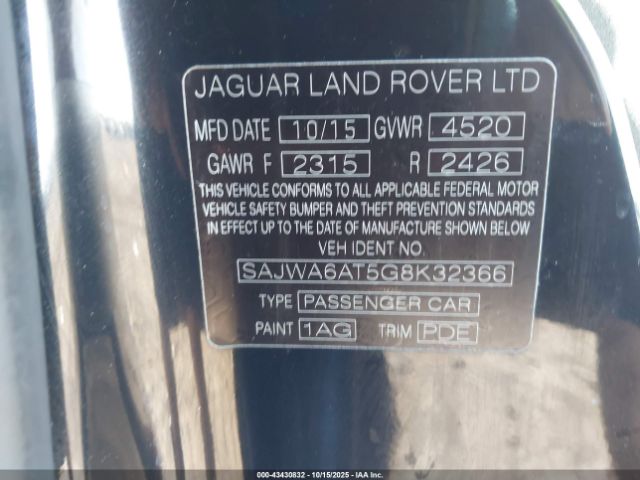 2016 JAGUAR F-TYPE SAJWA6AT5G8K32366 Photo 8