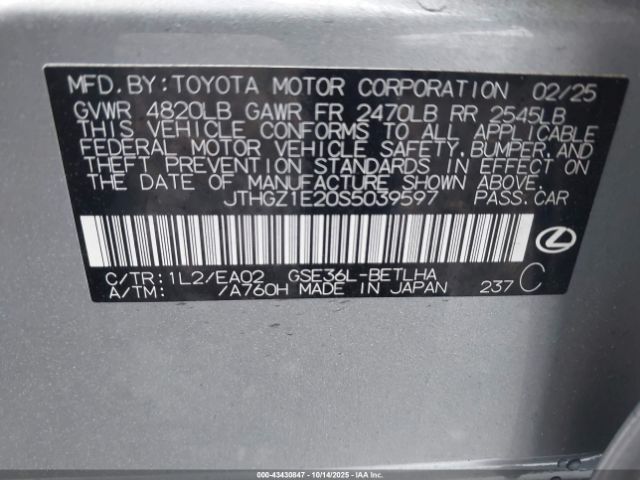 2025 LEXUS IS 350 JTHGZ1E20S5039597 Photo 8