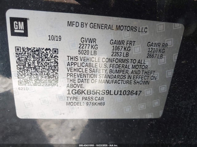 2020 CADILLAC CT6 1G6KB5RS9LU103647 Photo 8