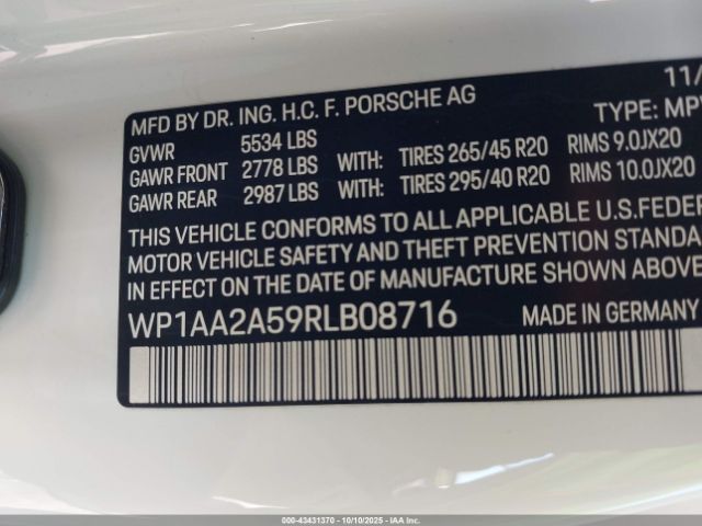 2024 PORSCHE MACAN WP1AA2A59RLB08716 Photo 8