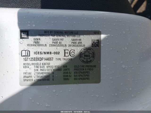 2013 GMC SIERRA 2500HD 1GT125E8XDF144667 Photo 8