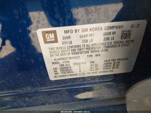 2022 BUICK ENCORE GX KL4MMBS27NB105222 Photo 8