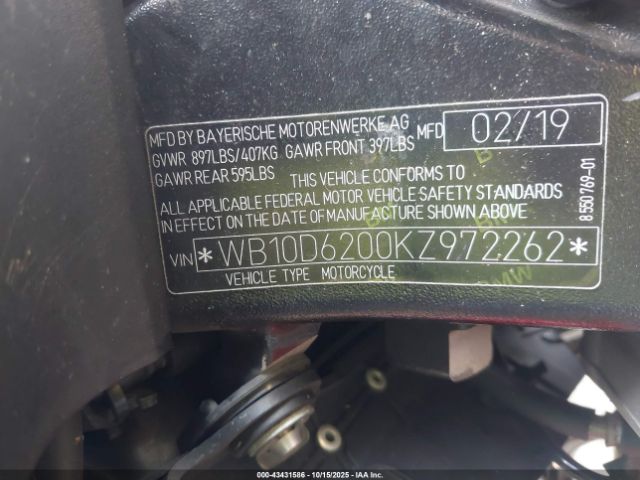 2019 BMW S 1000 WB10D6200KZ972262 Photo 9