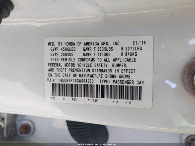 2016 ACURA TLX 19UUB2F30GA004953 Photo 8