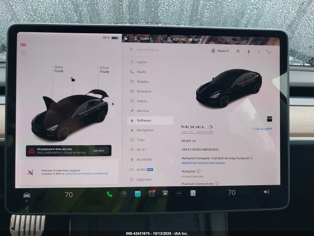 2021 TESLA MODEL 3 5YJ3E1ECXMF914237 Photo 6