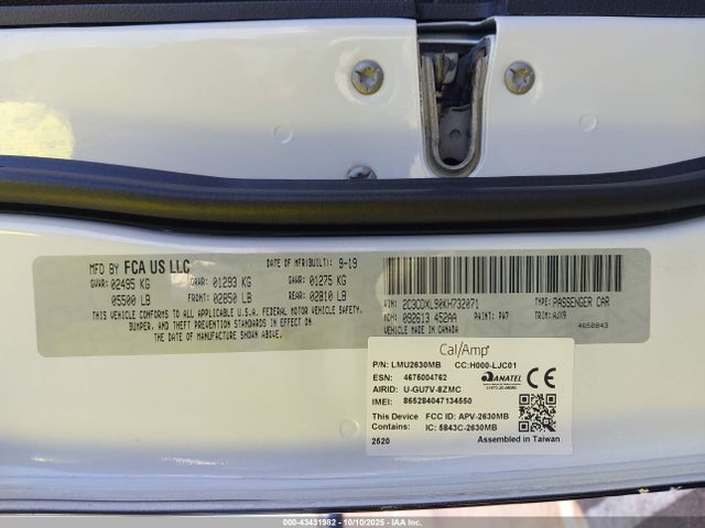 Dodge Charger 2019 2C3CDXL90KH732071 Image 9