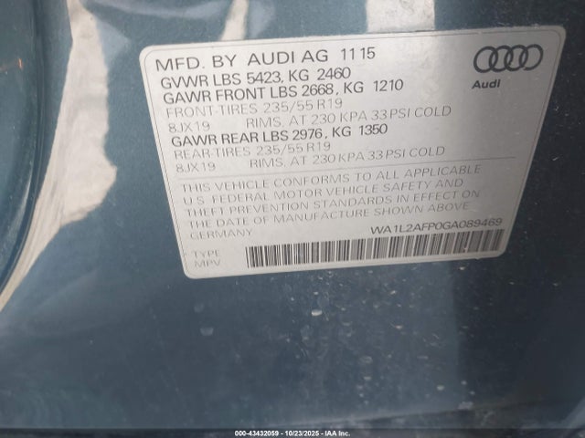 2016 AUDI Q5 WA1L2AFP0GA089469 Photo 8