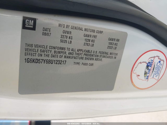 2008 CADILLAC DTS 1G6KD57Y68U123217 Photo 8