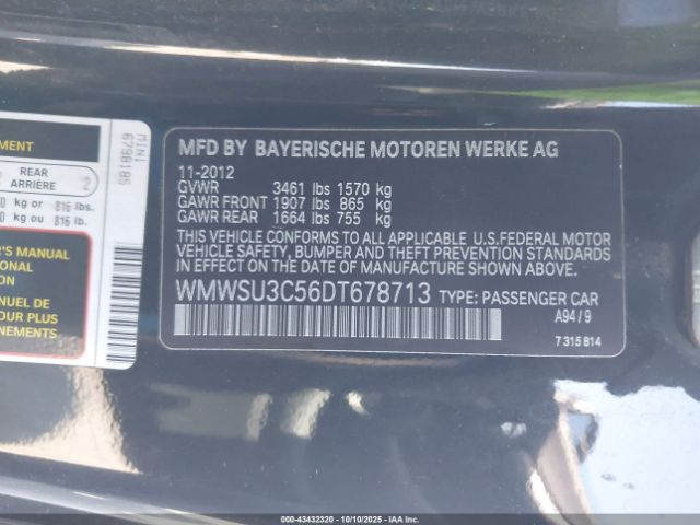 2013 MINI HARDTOP WMWSU3C56DT678713 Photo 8