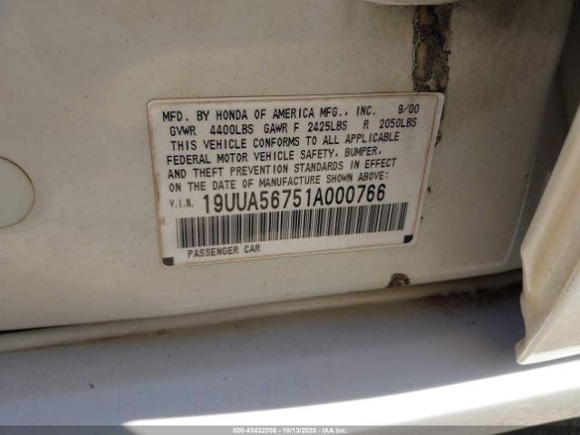 2001 ACURA TL 19UUA56751A000766 Photo 8