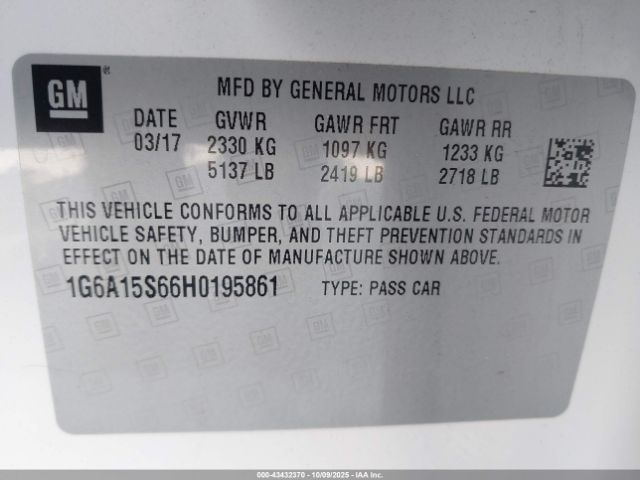 2017 CADILLAC CTS-V 1G6A15S66H0195861 Photo 8
