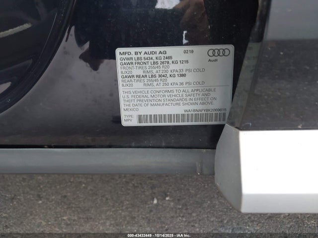 2019 AUDI Q5 WA1BNAFY8K2069615 Photo 8