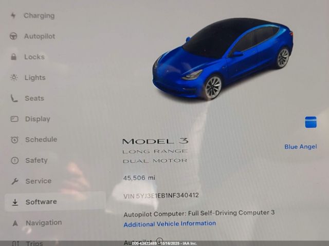2022 TESLA MODEL 3 5YJ3E1EB1NF340412 Photo 6