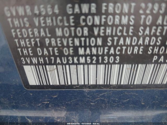 2019 VOLKSWAGEN GOLF ALLTRACK 3VWH17AU3KM521303 Photo 8