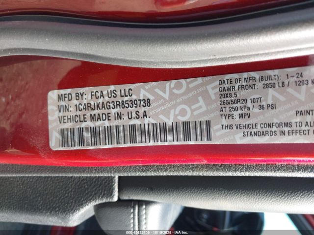 2024 JEEP GRAND CHEROKEE L 1C4RJKAG3R8539738 Photo 8