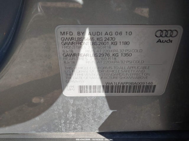 2011 AUDI Q5 WA1LFAFP9BA009146 Photo 8