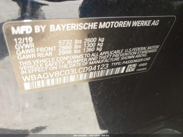 WBAGV8C03LCD94123 BMW M850i Gtan Coupe Xdrive