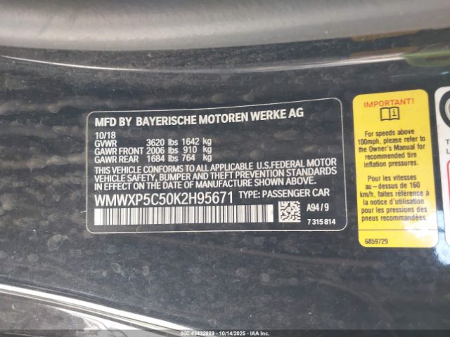 2019 MINI HARDTOP WMWXP5C50K2H95671 Photo 8