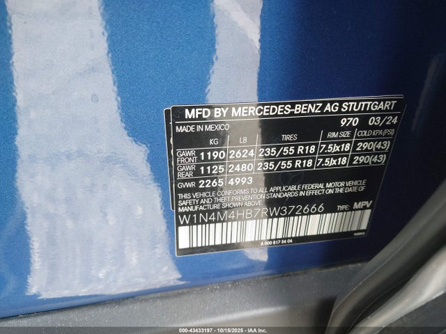 2024 MERCEDES-BENZ GLB 250 W1N4M4HB7RW372666 Photo 8