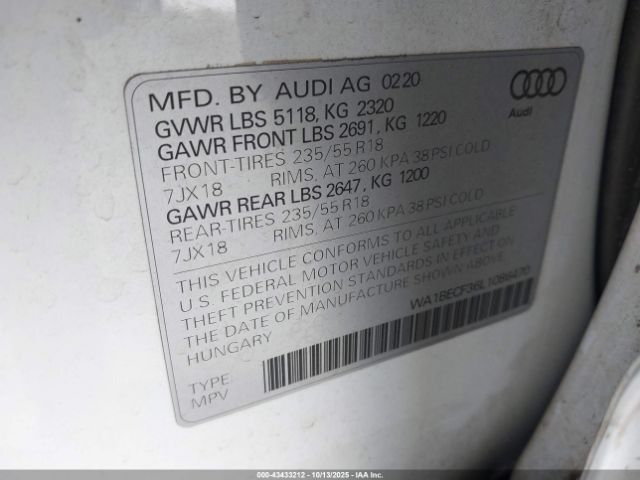 2020 AUDI Q3 WA1BECF36L1086470 Photo 8