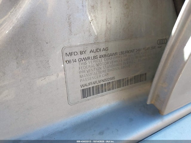 2015 AUDI A4 WAUFFAFLXFN002685 Photo 8