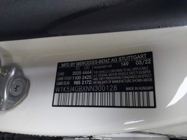 2022 MERCEDES-BENZ CLA 250 COUPE W1K5J4GBXNN300128 Photo 8