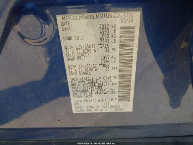 2018 NISSAN ROGUE 5N1AT2MT6JC817187 Photo 8