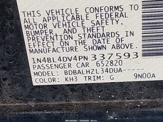 2023 NISSAN ALTIMA 1N4BL4DV4PN337593 Photo 8