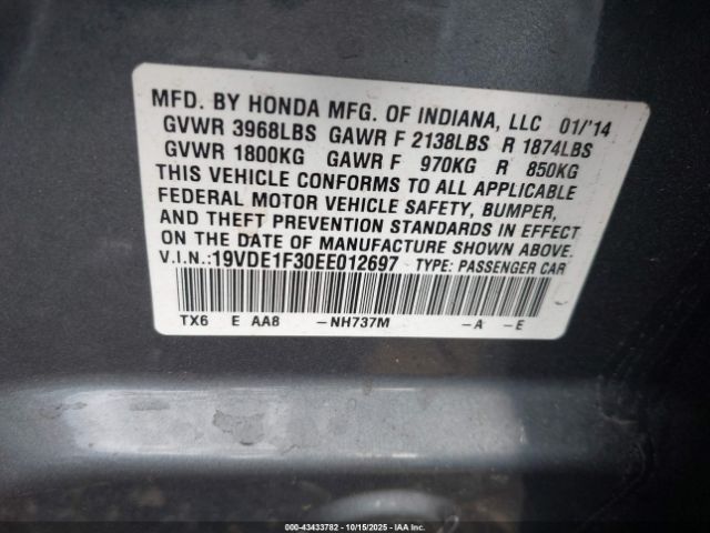 2014 ACURA ILX 19VDE1F30EE012697 Photo 8