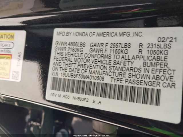 2021 ACURA TLX 19UUB5F50MA010508 Photo 8