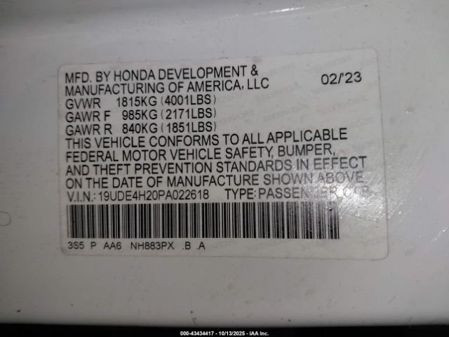 2023 ACURA INTEGRA 19UDE4H20PA022618 Photo 8