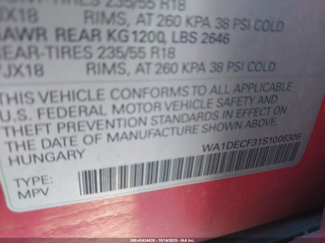 2025 AUDI Q3 WA1DECF31S1006306 Photo 8