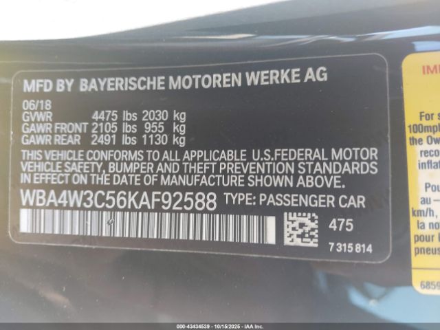 2019 BMW 430I WBA4W3C56KAF92588 Photo 8
