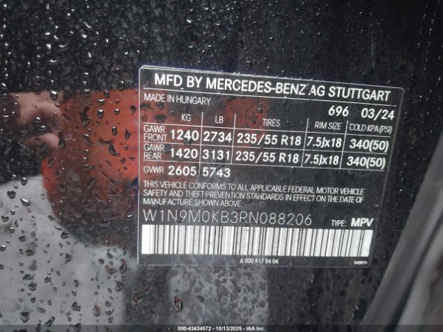 2024 MERCEDES-BENZ EQB 300 SUV W1N9M0KB3RN088206 Photo 8