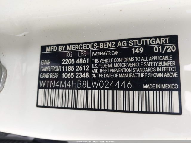 2020 MERCEDES-BENZ GLB 250 W1N4M4HB8LW024446 Photo 8