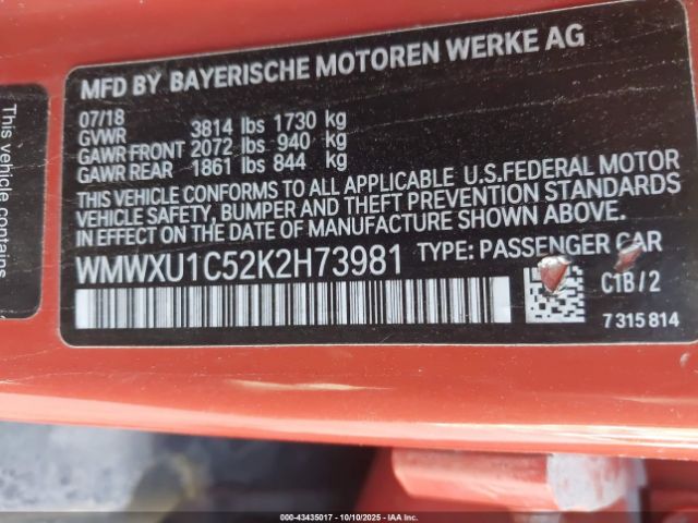 2019 MINI HARDTOP WMWXU1C52K2H73981 Photo 8