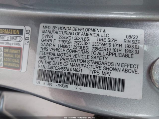 2022 ACURA RDX 5J8TC2H55NL014631 Photo 8