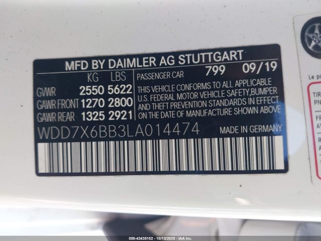 2020 MERCEDES-BENZ AMG GT 53 4-DOOR COUPE WDD7X6BB3LA014474 Photo 8