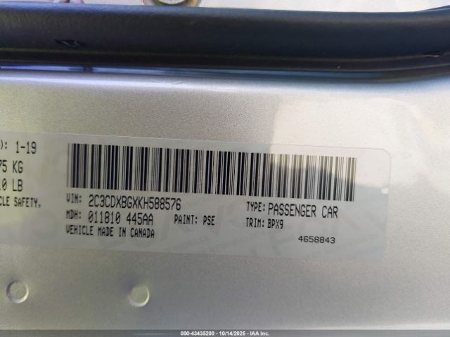 2019 DODGE CHARGER 2C3CDXBGXKH588576 Photo 8