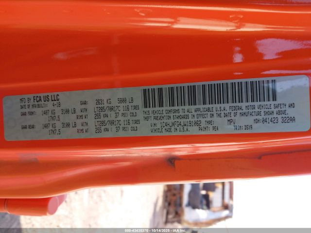 2018 JEEP WRANGLER UNLIMITED 1C4HJXFG4JW191062 Photo 8